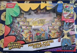 Pokemon Mega Ascended Heroes LUCARIO Premium Poster Collection Box - Image 1