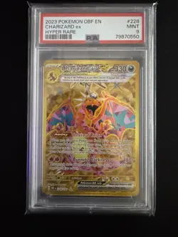 2023 English Pokemon Obsidian Flames HR Holo CHARIZARD 228/197 PSA 9 MINT - Image 1