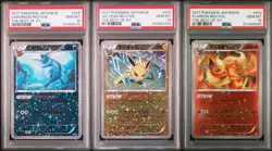 THE BEST OF XY Vaporeon Jolteon Flareon Reverse Foil Set Pokemon Japanese PSA 10 - Image 1