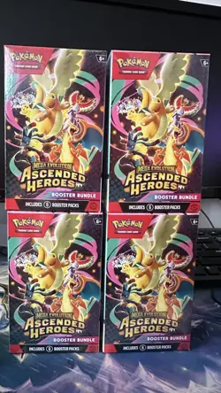 Pokemon Ascended Heroes Booster Bundles Lot of 4 - Image 1