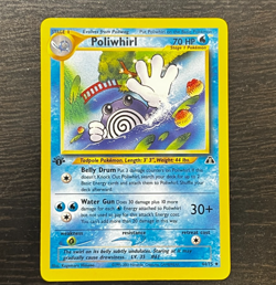 POKEMON TCG NEO DISCOVERY 1ST EDITION POLIWHIRL 44/75 RARE NON HOLO LP MP ENG - Image 1