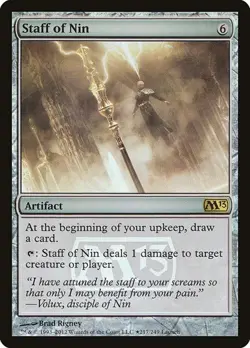 Staff of Nin - Foil Promo M13 LP MTG - Image 1