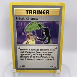 Erika's Kindness 103/132 1st Edition Gym Challenge MP Rare WOTC Pokemon TCG - Image 1