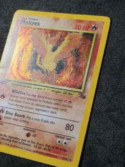 Moltres 1st Edition 12/62 Fossil Holo Rare Pokemon Card WOTC - Image 2