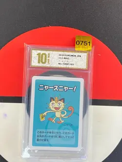 Pokemon Japanese Playing Cards Old Maid Meowth Grade10 - Image 1