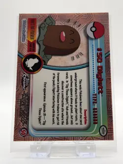 MINT Pokemon Topps Chrome #50 Diglett Silver Foil Card - Image 2