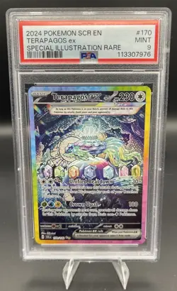 Pokemon TCG Terapagos EX Stellar Crown Special Illustration Rare Card PSA 9 - Image 2