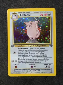 Clefable 1st Edition 1/64 Jungle Holo Rare Pokemon Card - Image 1