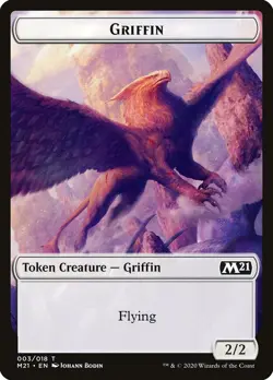 Dog // Griffin Double-Sided Token [Core Set 2021 Tokens] Lightly Played Foil - Image 2