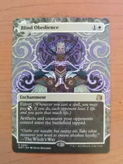 MTG Blind Obedience Extended Art Wilds of Eldraine: Enchanting Tales Non Foil - Image 1