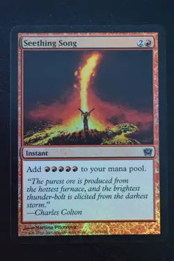 Magic The Gathering MTG SEETHING SONG FOIL Ninth Edition LP Lightly Played - Image 1