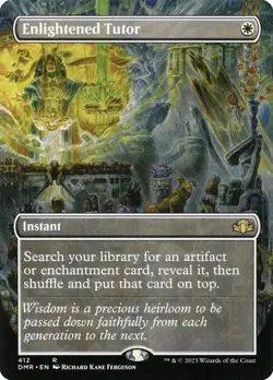 FOIL Enlightened Tutor #412 BORDERLESS - Dominaria Remastered (DMR) - Image 1