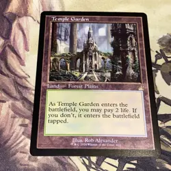 Temple Garden X1 Mtg Ravnica Remastered Nm Retro Frame - Image 1