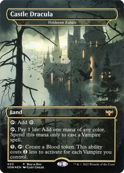 Voldaren Estate "Castle Dracula" - Foil Extended Art Buy-a-Box Promo VOW LP MTG - Image 1