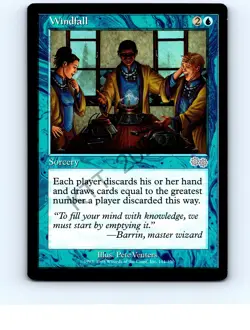 Windfall #111 Uncommon Urza's Saga MTG NP Near Mint or Better - Image 1