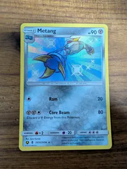 Pokemon TCG 2019 Sun & Moon Hidden Fates Metang SV31/SV94 - Image 1