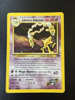 Pokemon TCG Sabrina's Alakazam Holo Rare 16/132 - Image 1