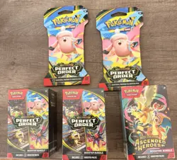 Pokemon TCG Perfect Order & Ascended Packs Sealed Booster Packs Lot of 5 - Image 1