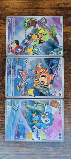 Pokemon First Partner Collection Promos Piplup 042, Turtwig 040, Chimchar 041 NM - Image 3