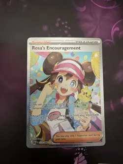 Pokemon Rosa's Encouragement Trainer-Supporter Full Art Holo POR 123/088 Card - Image 1