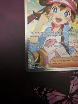 Pokemon Rosa's Encouragement Trainer-Supporter Full Art Holo POR 123/088 Card - Image 3