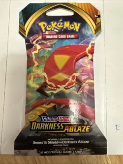 2020 Pokemon Sword & Shield DARKNESS ABLAZE Hanger Booster Pack Factory Sealed 820650807138 - Image 1