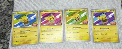 Pikachu Berkemeja Batik Indonesian set of 4 TCG SV-P Promo - Image 1