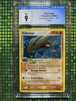 2006 Pokemon EX Legend Maker Kabutops Holo #7/92 CGC 9 - Image 2