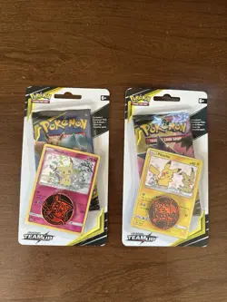 Pokemon TCG Single Pack Blisters Team Up Pikachu and Mimikyu - Image 1