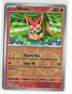Victini 030/162 Reverse Holo Pokemon TCG Scarlet & Violet: Temporal Forces - Image 1