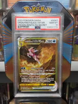 Pokemon TCG Origin Forme Palkia VSTAR GG67/GG70 Crown Zenith Secret Rare PSA 10 - Image 1