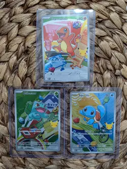 Pokemon First Partner Illustration Collection Series 1 Kanto Gen 1 Starters Set - Image 1
