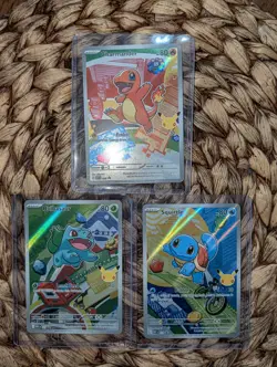 Pokemon First Partner Illustration Collection Series 1 Kanto Gen 1 Starters Set - Image 2