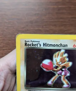 Pokemon TCG Rocket's Hitmonchan Gym Heroes 11/132 Holo Rare - HP - Image 3
