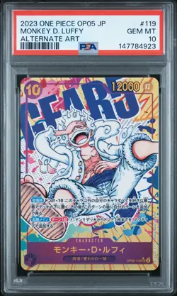 2023 ONE PIECE JAPANESE OP05-AWAKENING OF THE NEW ERA MONKEY D. LUFFY PSA 10 - Image 1