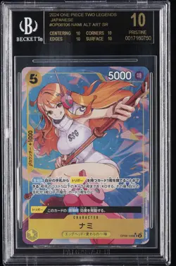 2024 ONE PIECE TWO LEGENDS JPN - ALT ART SR #OP08106 NAMI BGS 10 BLACK LABEL - Image 1