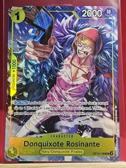 Donquixote Rosinante OP12-108 One Piece Illustration Promo Alt Art NM Pack Fresh - Image 1