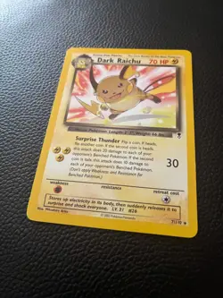 Pokemon TCG Dark Raichu Legendary Collection 7/110 Rare Team Rocket Set Card - Image 2