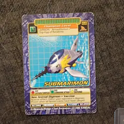 Bandai Digimon Submarimon Hawkmon Shurimon Lot 3 Cards BO-126 BO-111 2000 - Image 3