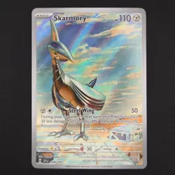 Pokemon TCG Card Skarmory 209/191 Sv08: Surging Sparks Illustration Rare - NM - Image 1