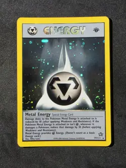 Metal Energy 1st Edition 19/111 Neo Genesis Holo Double Swirl Rare Pokemon Card - Image 1