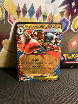Mega Lucario Ex 077/132 Mega Evolution Pokemon Card - Image 1
