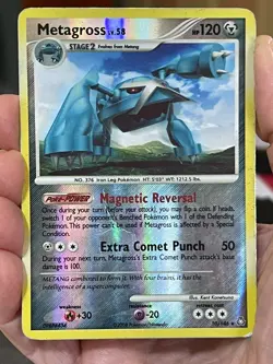 POKEMON METAGROSS LV.58 10/146 RARE REVERSE HOLO LEGENDS AWAKENED HP CARD - Image 1