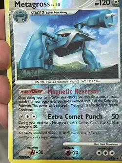 POKEMON METAGROSS LV.58 10/146 RARE REVERSE HOLO LEGENDS AWAKENED HP CARD - Image 3