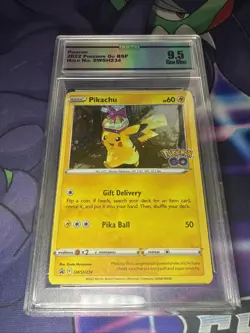 CC&G 9.5 Pikachu SWSH234 Holo Pokemon Go Promo Card Pokemon Card 2022 - Image 1