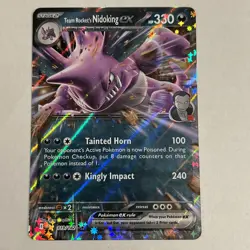 Team Rocket's Nidoking ex 119/182 SV10: Destined Rivals NM Pokemon Card TCG - Image 1