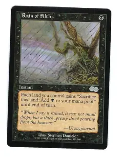 Rain of Filth - Urza's Saga - Magic The Gathering NM/M (Never Played) - Image 1