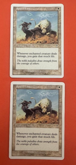 2x Spirit Link - 7th Edition - Magic The Gathering NM/M (Never Played) - Image 1