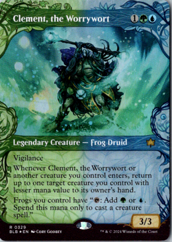 Clement, the Worrywort (Showcase) R Bloomburrow 329 FOIL Near Mint - Image 1