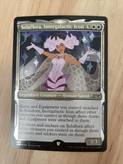 MTG Solaflora, Intergalactic Icon Showcase GALAXY FOIL Unfinity #497 NM/M - Image 1